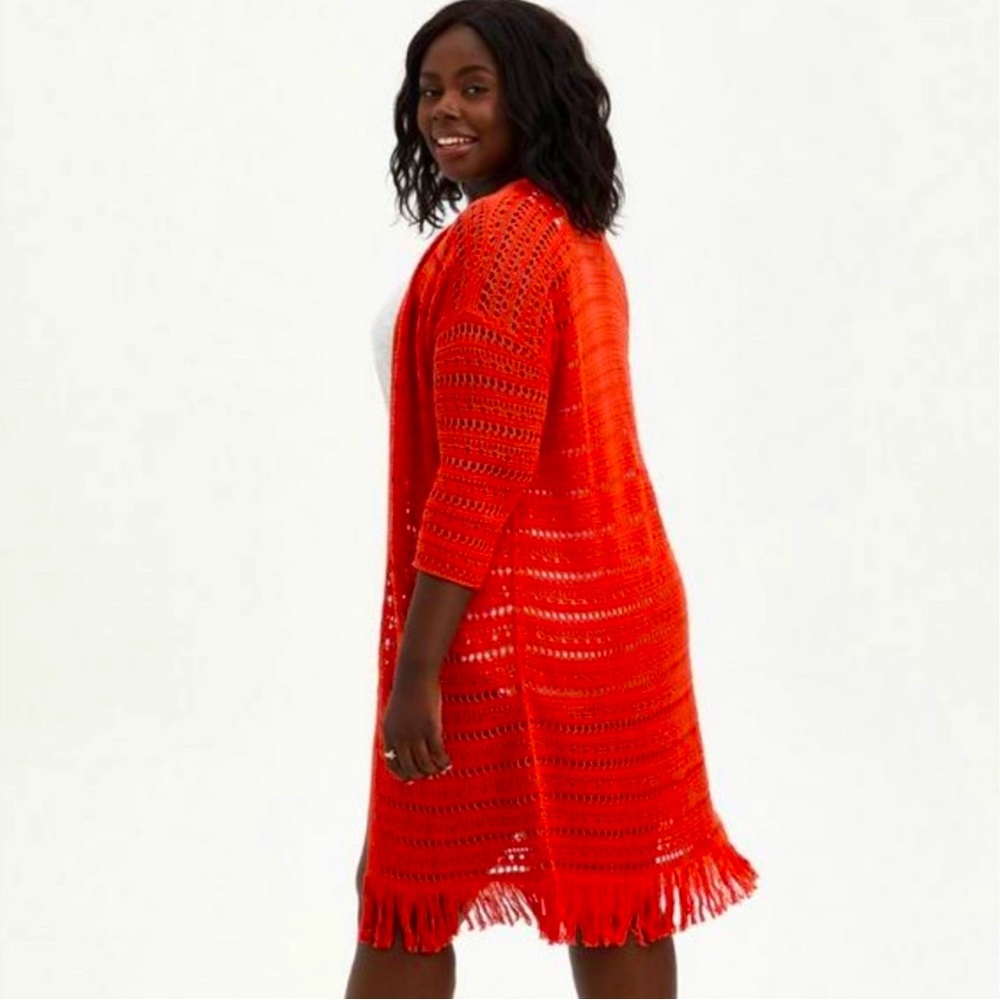 Open Front Knitted 3/4 sleeves sweater cardigan